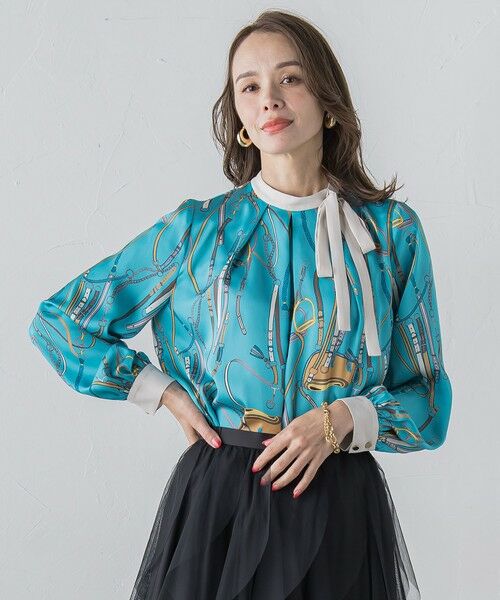 Viaggio Blu / ビアッジョブルー シャツ・ブラウス | 馬具プリントブラウス≪手洗い可能≫ | 詳細19