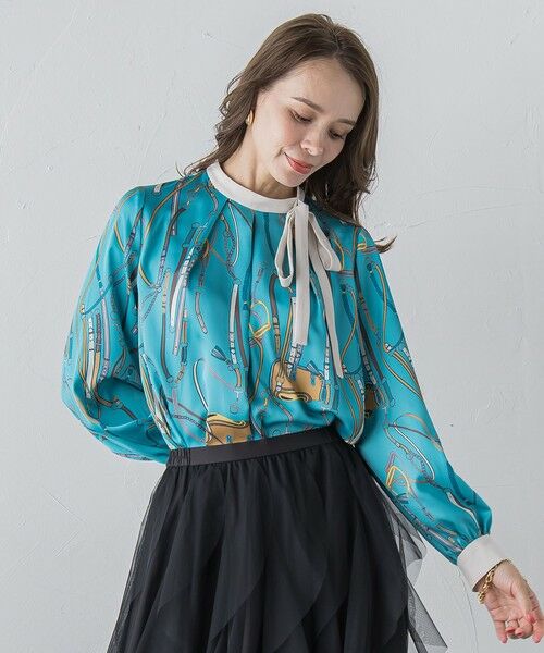 Viaggio Blu / ビアッジョブルー シャツ・ブラウス | 馬具プリントブラウス≪手洗い可能≫ | 詳細20