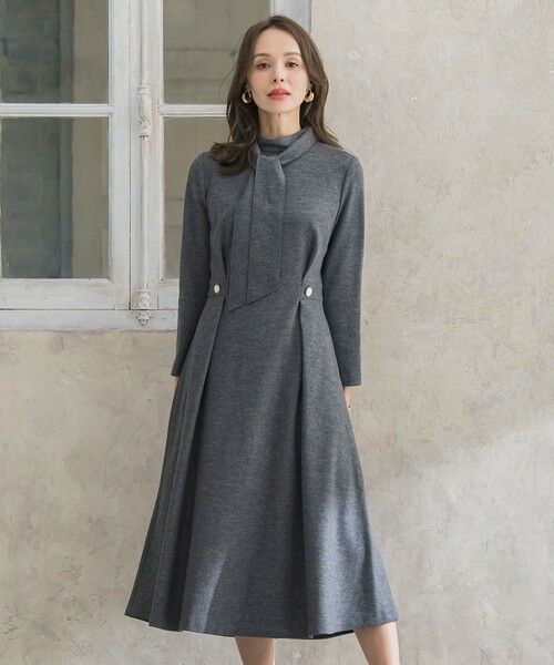 Viaggio Blu / ビアッジョブルー ロング・マキシ丈ワンピース | 【WEB限定カラーあり/新色追加】ルミナリー圧縮スムースワンピース | 詳細17