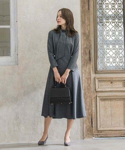 Viaggio Blu / ビアッジョブルー ロング・マキシ丈ワンピース | 【WEB限定カラーあり/新色追加】ルミナリー圧縮スムースワンピース | 詳細20