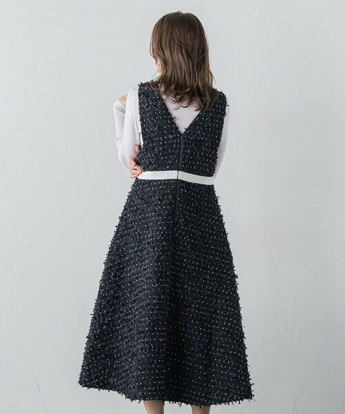 Viaggio Blu / ビアッジョブルー ロング・マキシ丈ワンピース | リボンドットツイードワンピース | 詳細16
