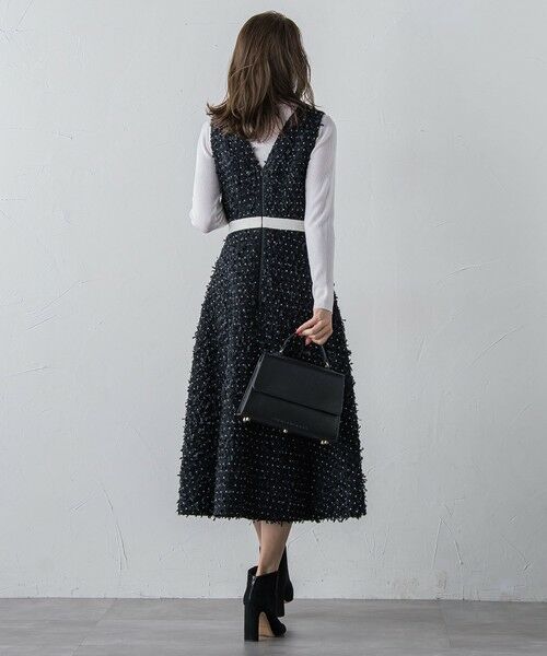 Viaggio Blu / ビアッジョブルー ロング・マキシ丈ワンピース | リボンドットツイードワンピース | 詳細21