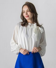 Viaggio Blu / ビアッジョブルー カットソー | サイドリボンカットソー≪洗濯機で洗える≫