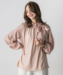 Viaggio Blu / ビアッジョブルー カットソー | サイドリボンカットソー≪洗濯機で洗える≫