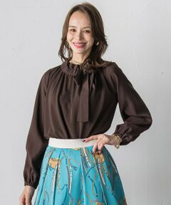 Viaggio Blu / ビアッジョブルー カットソー | サイドリボンカットソー≪洗濯機で洗える≫