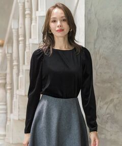 Viaggio Blu / ビアッジョブルー カットソー | パフ袖ベロアカットソー