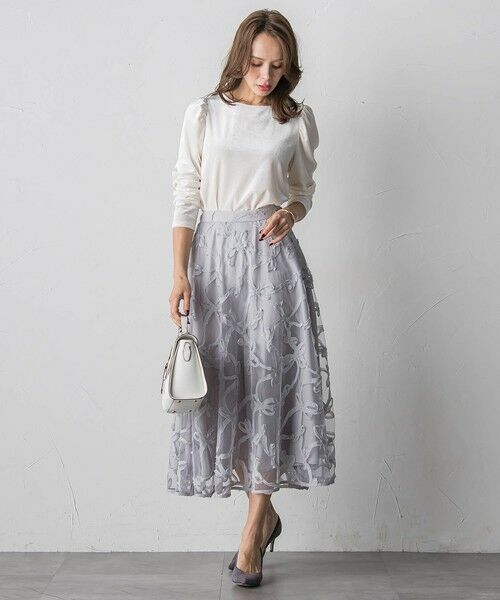 Viaggio Blu / ビアッジョブルー カットソー | パフ袖ベロアカットソー | 詳細6