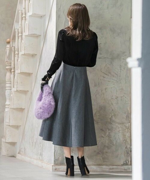 Viaggio Blu / ビアッジョブルー カットソー | パフ袖ベロアカットソー | 詳細16