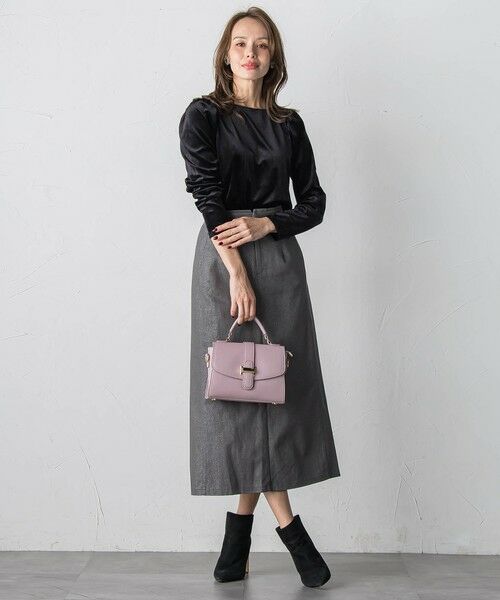 Viaggio Blu / ビアッジョブルー カットソー | パフ袖ベロアカットソー | 詳細17