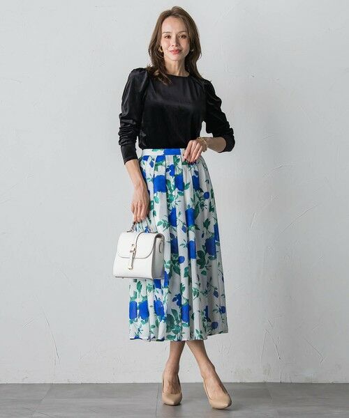 Viaggio Blu / ビアッジョブルー カットソー | パフ袖ベロアカットソー | 詳細19