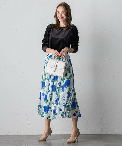 Viaggio Blu / ビアッジョブルー カットソー | パフ袖ベロアカットソー | 詳細20