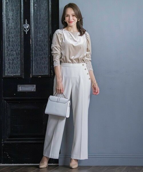 Viaggio Blu / ビアッジョブルー カットソー | パフ袖ベロアカットソー | 詳細26