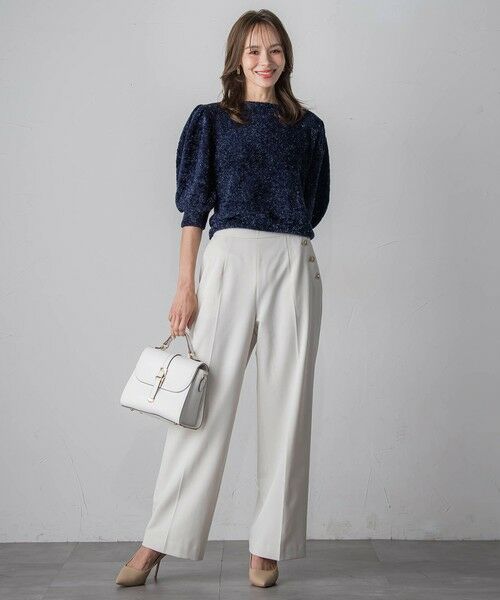 Viaggio Blu / ビアッジョブルー その他パンツ | キラキラボタンワイドパンツ≪手洗い可能≫ | 詳細1