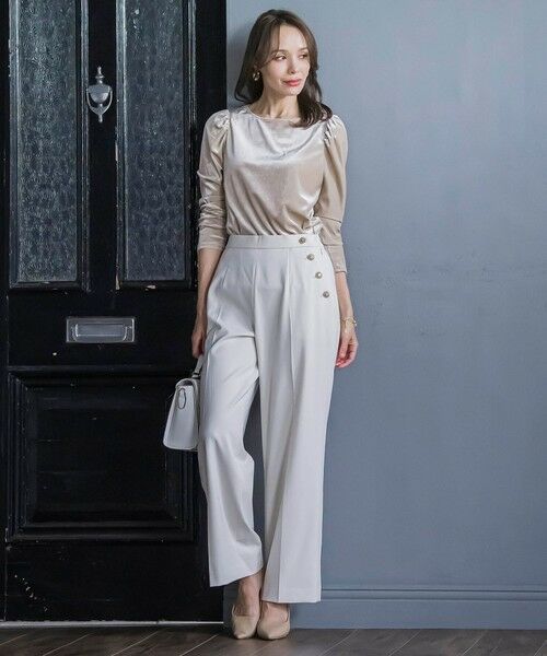 Viaggio Blu / ビアッジョブルー その他パンツ | キラキラボタンワイドパンツ≪手洗い可能≫ | 詳細15