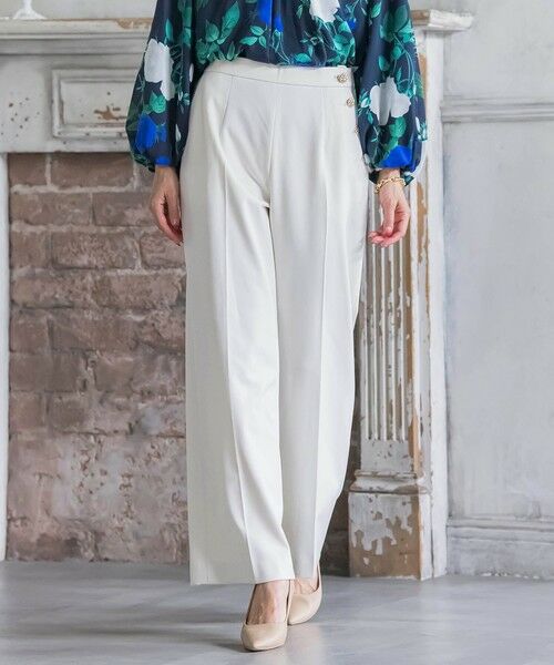 Viaggio Blu / ビアッジョブルー その他パンツ | キラキラボタンワイドパンツ≪手洗い可能≫ | 詳細5