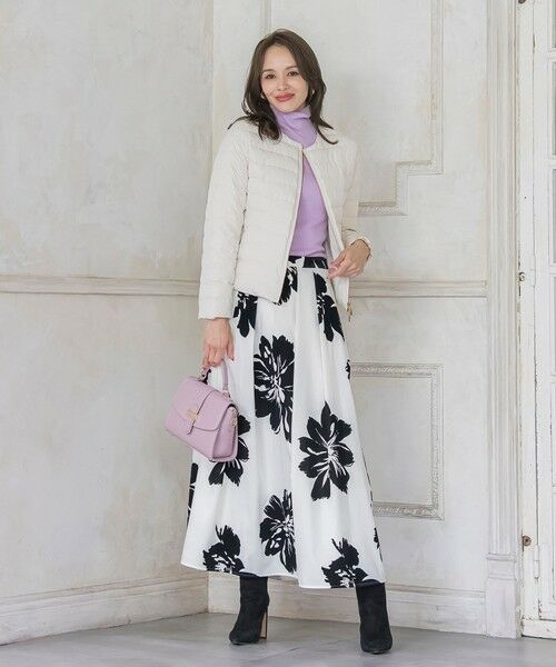 Viaggio Blu / ビアッジョブルー ミニ・ひざ丈スカート | ビッグフラワーフロッキースカート | 詳細13