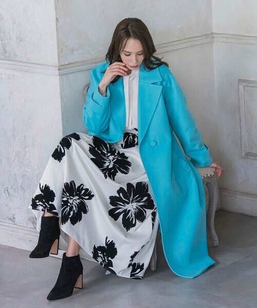 Viaggio Blu / ビアッジョブルー ミニ・ひざ丈スカート | ビッグフラワーフロッキースカート | 詳細7