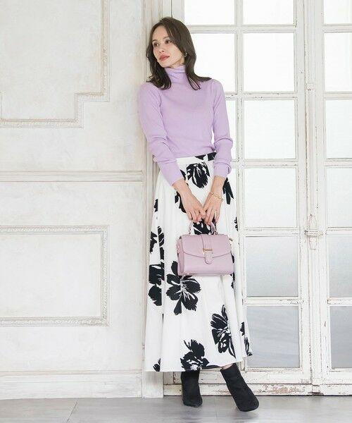 Viaggio Blu / ビアッジョブルー ミニ・ひざ丈スカート | ビッグフラワーフロッキースカート | 詳細9