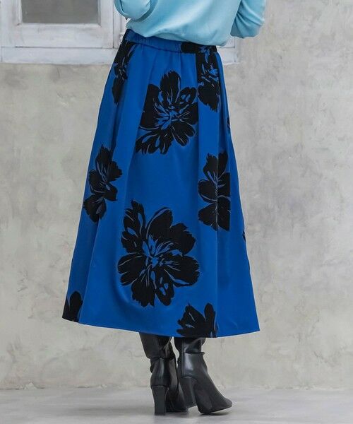 Viaggio Blu / ビアッジョブルー ミニ・ひざ丈スカート | ビッグフラワーフロッキースカート | 詳細16
