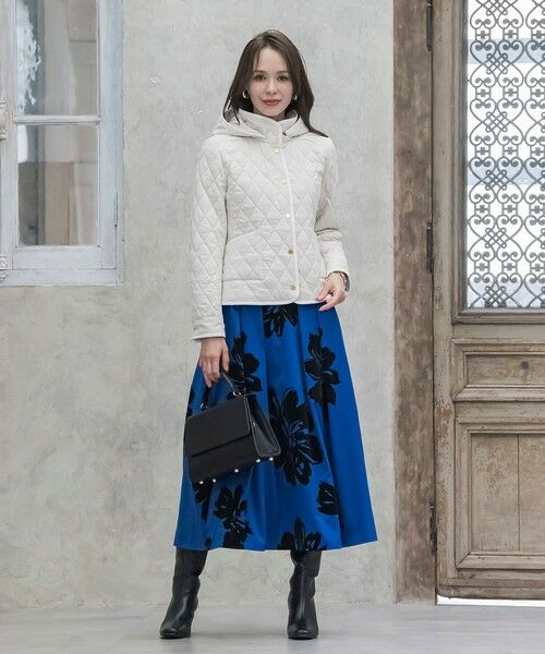 Viaggio Blu / ビアッジョブルー ミニ・ひざ丈スカート | ビッグフラワーフロッキースカート | 詳細22