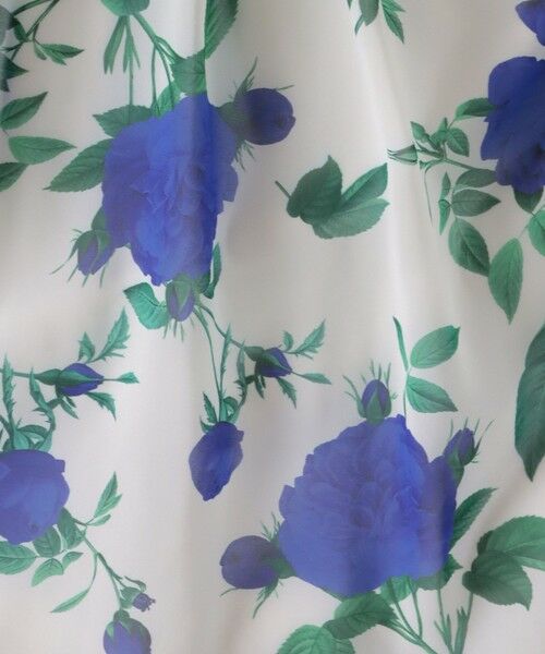 Viaggio Blu / ビアッジョブルー ミニ・ひざ丈スカート | ブルーローズプリントスカート≪洗濯機で洗える≫ | 詳細22