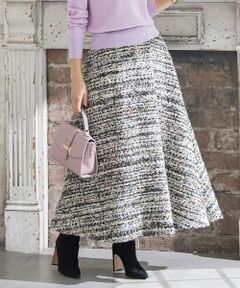 Viaggio Blu / ビアッジョブルー ミニ・ひざ丈スカート | CLARENSONミックスツイードスカート