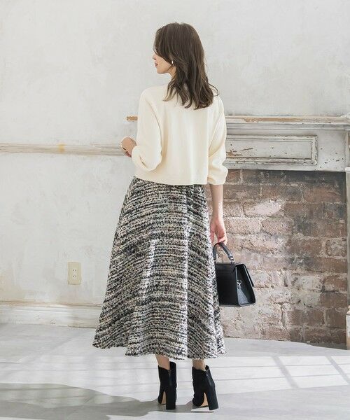 Viaggio Blu / ビアッジョブルー ミニ・ひざ丈スカート | CLARENSONミックスツイードスカート | 詳細12