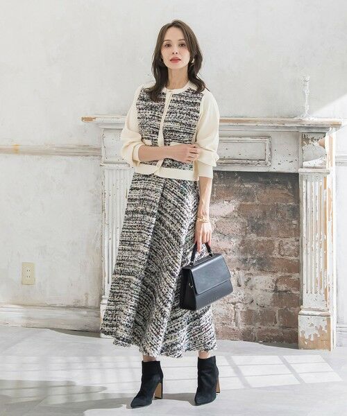 Viaggio Blu / ビアッジョブルー ミニ・ひざ丈スカート | CLARENSONミックスツイードスカート | 詳細9