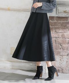 Viaggio Blu / ビアッジョブルー ミニ・ひざ丈スカート | 【新色追加】メルトンサーキュラースカート