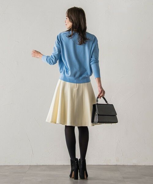 Viaggio Blu / ビアッジョブルー ミニ・ひざ丈スカート | 【新色追加】ルミナリー圧縮スムーススカート | 詳細8