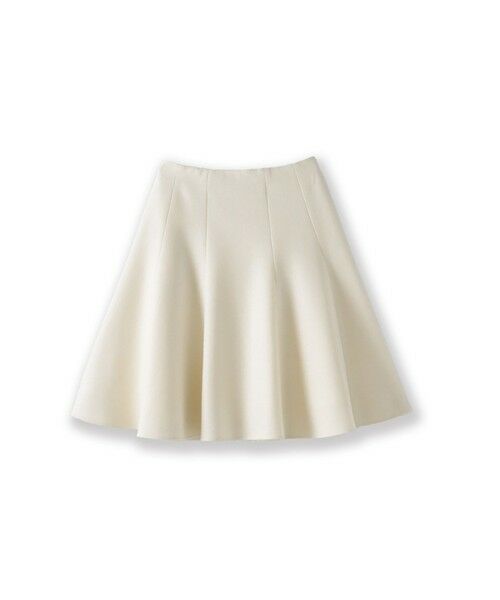 Viaggio Blu / ビアッジョブルー ミニ・ひざ丈スカート | 【新色追加】ルミナリー圧縮スムーススカート(オフホワイト)