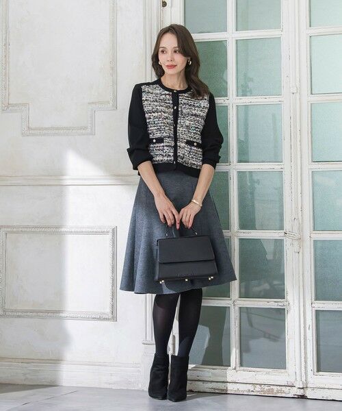 Viaggio Blu / ビアッジョブルー ミニ・ひざ丈スカート | ルミナリー圧縮スムーススカート | 詳細3