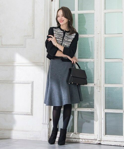 Viaggio Blu / ビアッジョブルー ミニ・ひざ丈スカート | ルミナリー圧縮スムーススカート | 詳細4