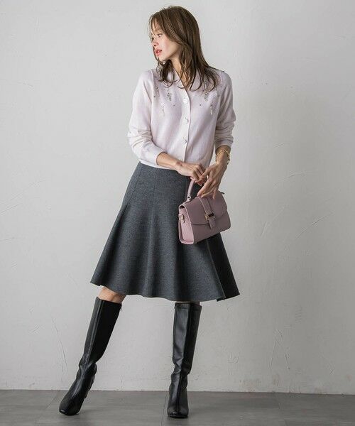 Viaggio Blu / ビアッジョブルー ミニ・ひざ丈スカート | ルミナリー圧縮スムーススカート | 詳細5