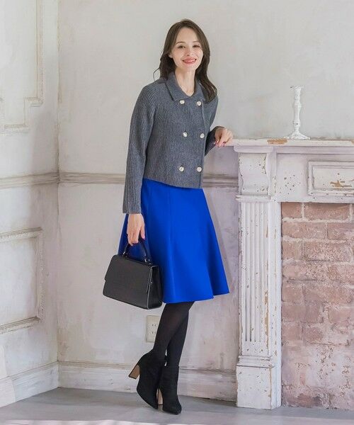 Viaggio Blu / ビアッジョブルー ミニ・ひざ丈スカート | ルミナリー圧縮スムーススカート | 詳細30