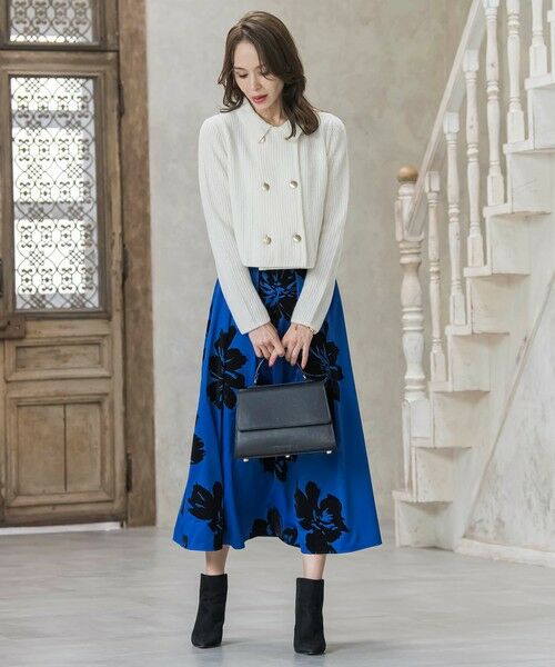 Viaggio Blu / ビアッジョブルー ニット・セーター | 襟付きニットジャケット≪手洗い可能≫ | 詳細4