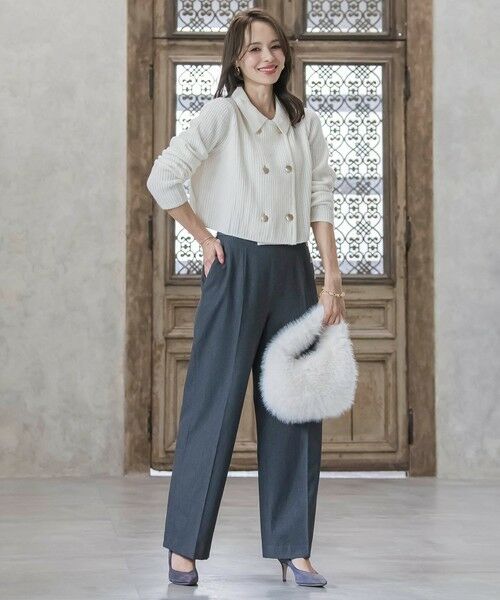 Viaggio Blu / ビアッジョブルー ニット・セーター | 襟付きニットジャケット≪手洗い可能≫ | 詳細8