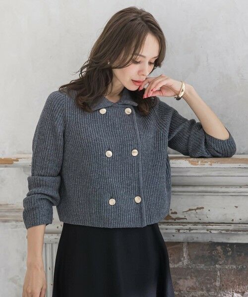 Viaggio Blu / ビアッジョブルー ニット・セーター | 襟付きニットジャケット≪手洗い可能≫ | 詳細23