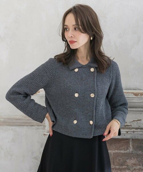 Viaggio Blu / ビアッジョブルー ニット・セーター | 襟付きニットジャケット≪手洗い可能≫ | 詳細24