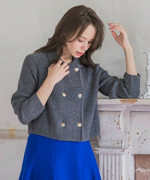 Viaggio Blu / ビアッジョブルー ニット・セーター | 襟付きニットジャケット≪手洗い可能≫ | 詳細28