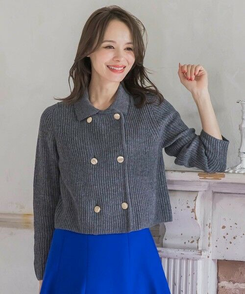 Viaggio Blu / ビアッジョブルー ニット・セーター | 襟付きニットジャケット≪手洗い可能≫ | 詳細29