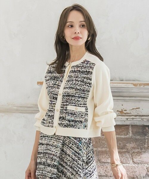 Viaggio Blu / ビアッジョブルー カーディガン・ボレロ | CLARENSONミックスツイードカーディガン | 詳細1