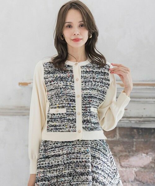 Viaggio Blu / ビアッジョブルー カーディガン・ボレロ | CLARENSONミックスツイードカーディガン | 詳細2