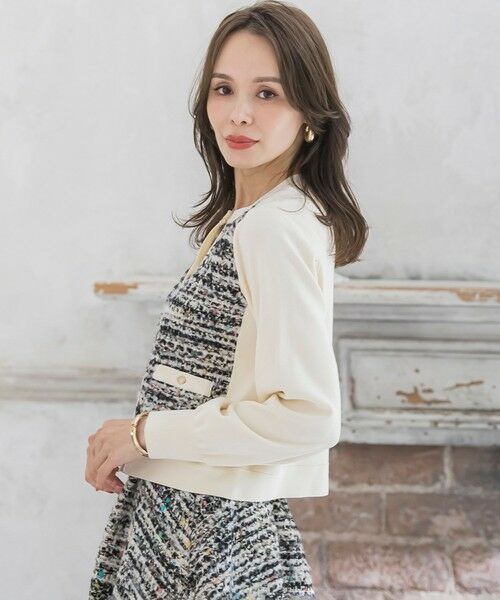 Viaggio Blu / ビアッジョブルー カーディガン・ボレロ | CLARENSONミックスツイードカーディガン | 詳細3