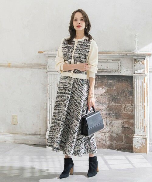 Viaggio Blu / ビアッジョブルー カーディガン・ボレロ | CLARENSONミックスツイードカーディガン | 詳細5