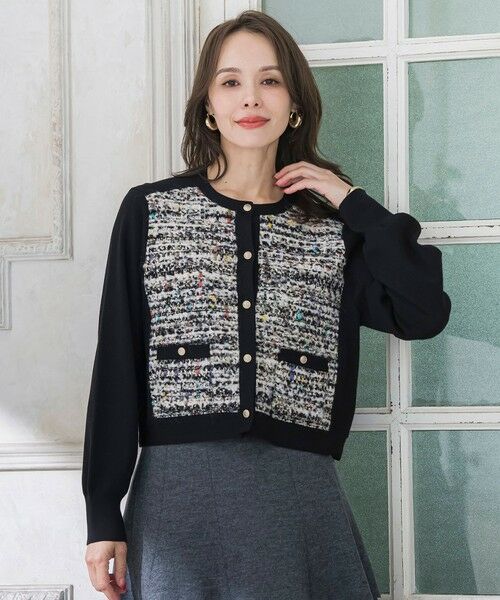 Viaggio Blu / ビアッジョブルー カーディガン・ボレロ | CLARENSONミックスツイードカーディガン | 詳細12