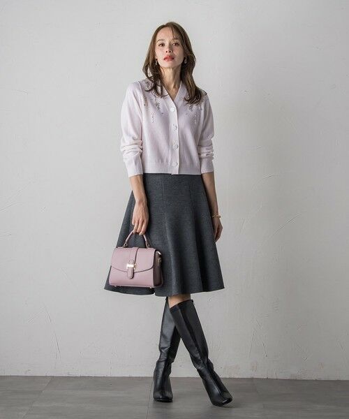 Viaggio Blu / ビアッジョブルー カーディガン・ボレロ | Vネックビジューカーディガン≪手洗い可能≫ | 詳細4