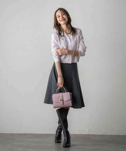 Viaggio Blu / ビアッジョブルー カーディガン・ボレロ | Vネックビジューカーディガン≪手洗い可能≫ | 詳細6