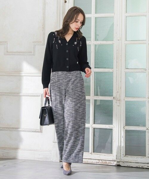 Viaggio Blu / ビアッジョブルー カーディガン・ボレロ | Vネックビジューカーディガン≪手洗い可能≫ | 詳細20