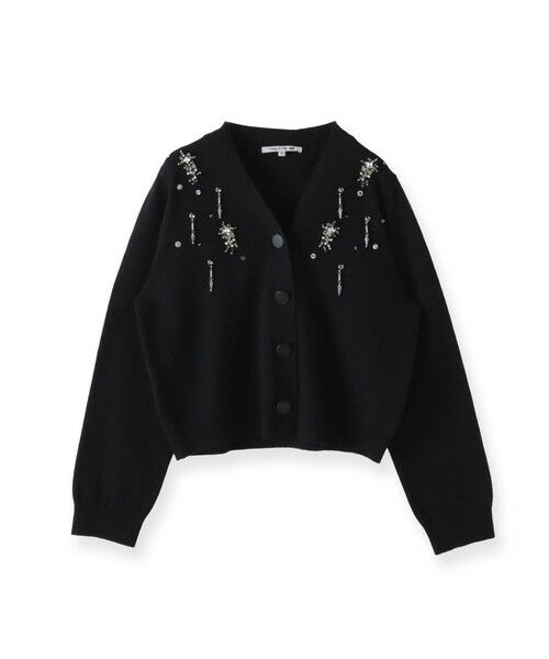 Viaggio Blu / ビアッジョブルー カーディガン・ボレロ | Vネックビジューカーディガン≪手洗い可能≫ | 詳細21